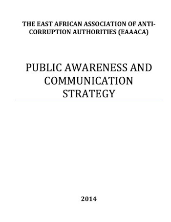 PUBLIC AWARENESS AND COMMUNICATION STRATEGY - 2014